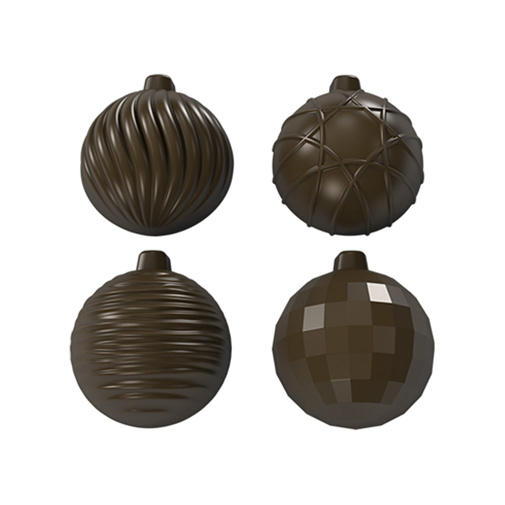 Implast Polycarbonate Holiday Ornaments Chocolate Mold, 28 Cavities