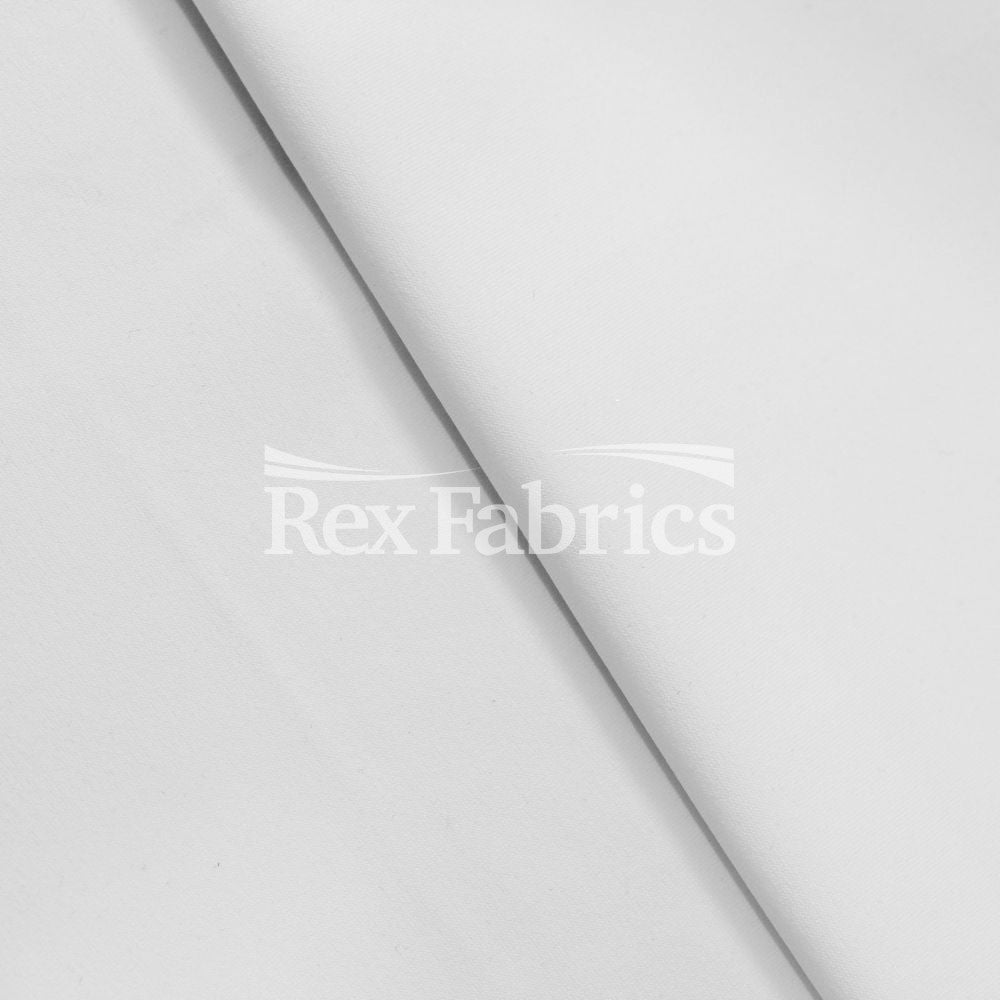 Impression Polyester Spandex Fabric - White Solid, 58/60" Width, 250 GSM (1 Yard)