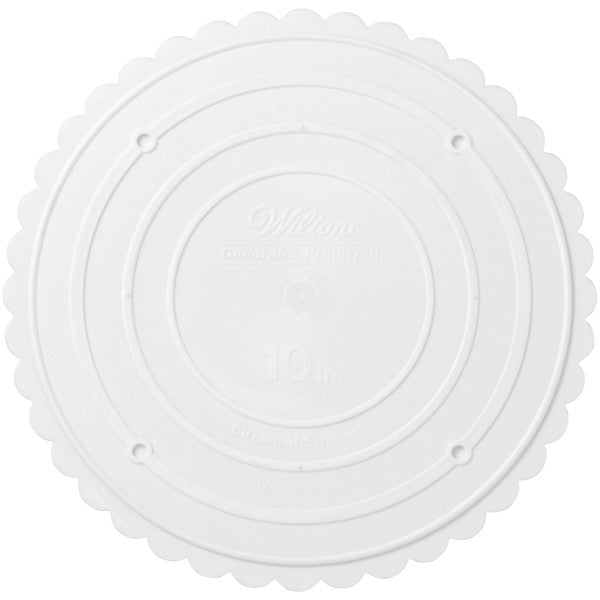 Wilton White Scalloped Edge Separator Plate – 10 Inch