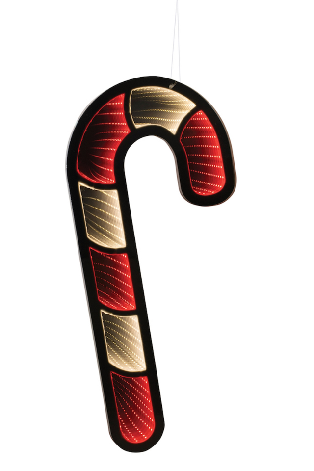 16" Infinity Candy Cane Plug-In Holiday LED Decorative Accent Light – Festive Indoor Decor