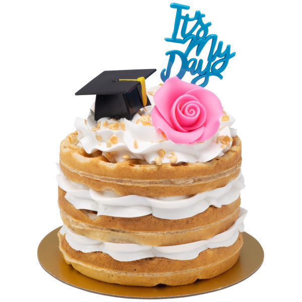 Graduation 3D Hat Cupcake Cake Pics - set of 144