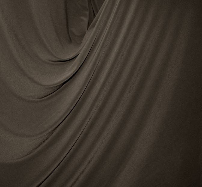 ITY Chocolate Polyester Spandex Fabric - Chocolate, 58/60" Width (1 Yard)