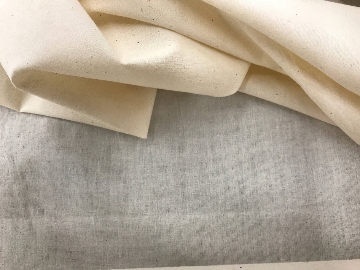 Ivory Muslin 100 Percent Cotton Fabric - Natural Unbleached, 45-48" Width (1 Yard)