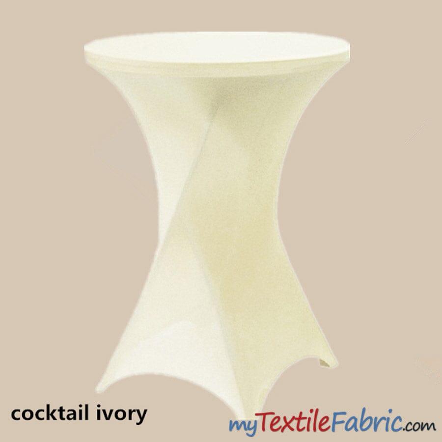 Cocktail Spandex Tablecloth - 100 Percent Polyester Fabric, Reinforced Pockets, 36" Diameter, 42" Height (By Piece)