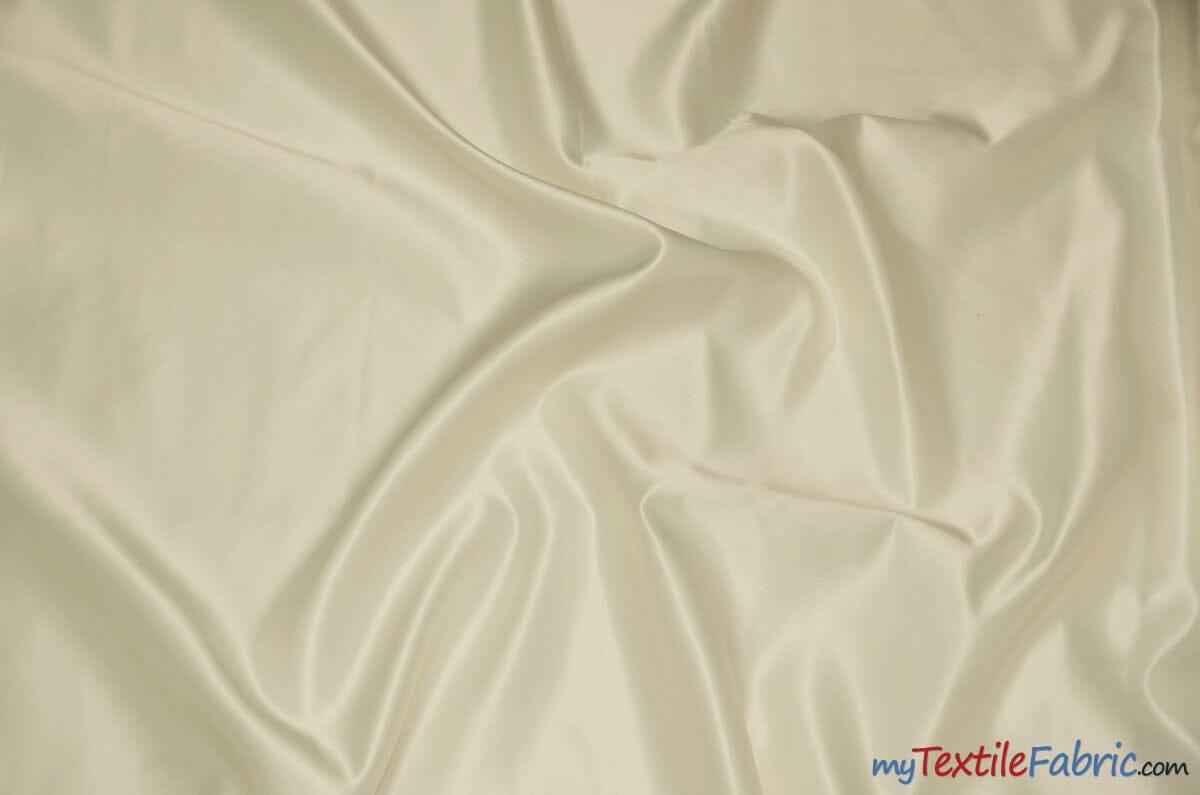 Stretch Matte Satin Peau De Soie Polyester Fabric - Solid, 58/60" Width (1 Yard)
