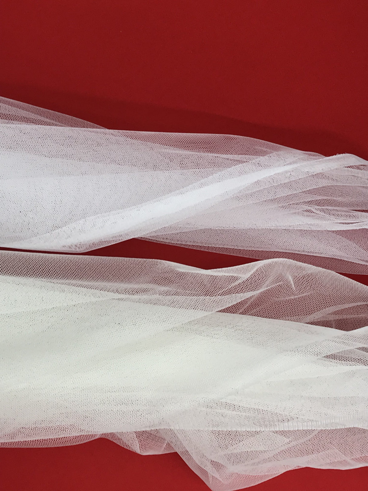 English Net Polyester Fabric - Ivory Mesh, 59/60" Width (1 Yard)
