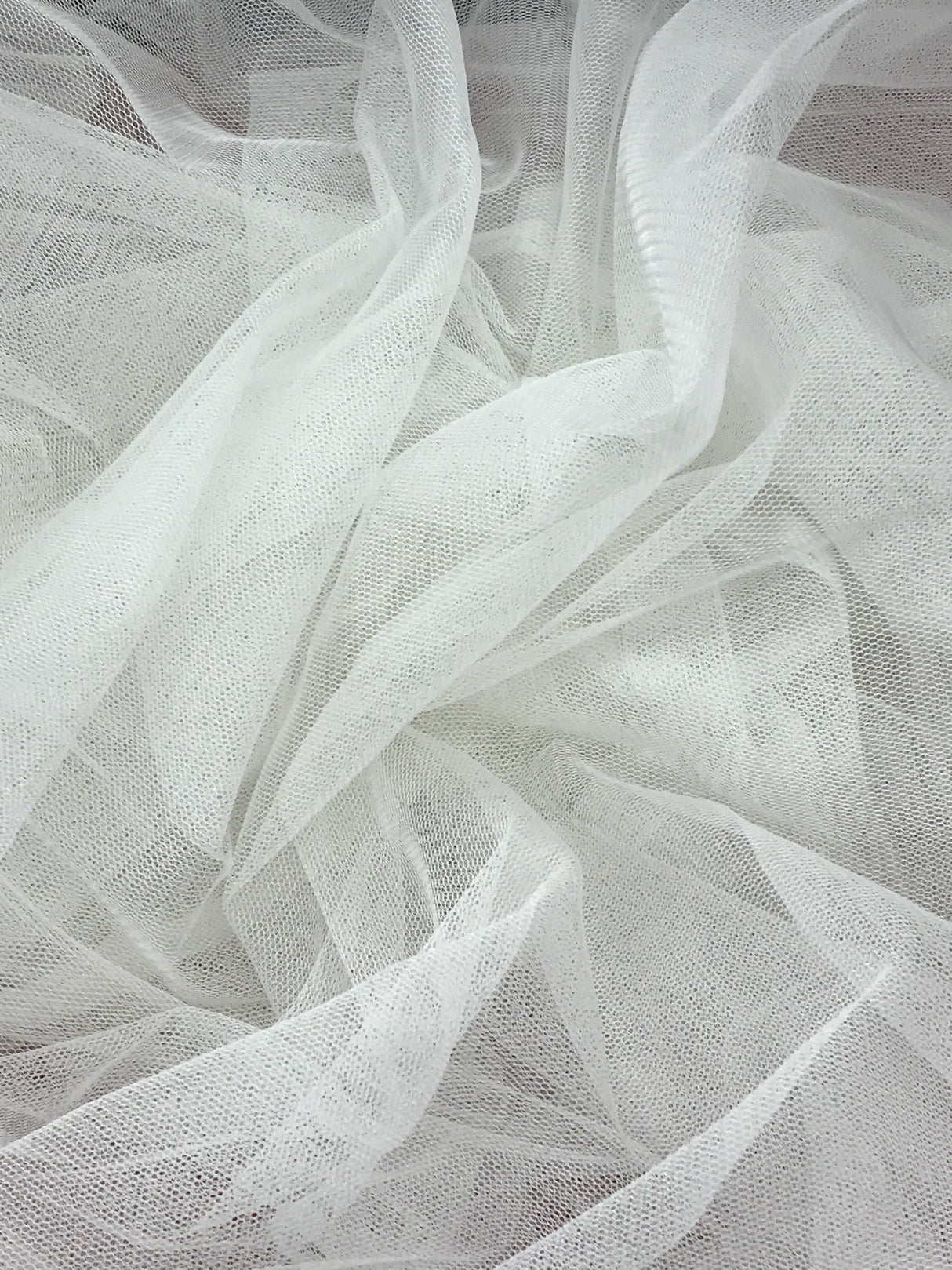 English Net Polyester Fabric - Ivory Mesh, 59/60" Width (1 Yard)
