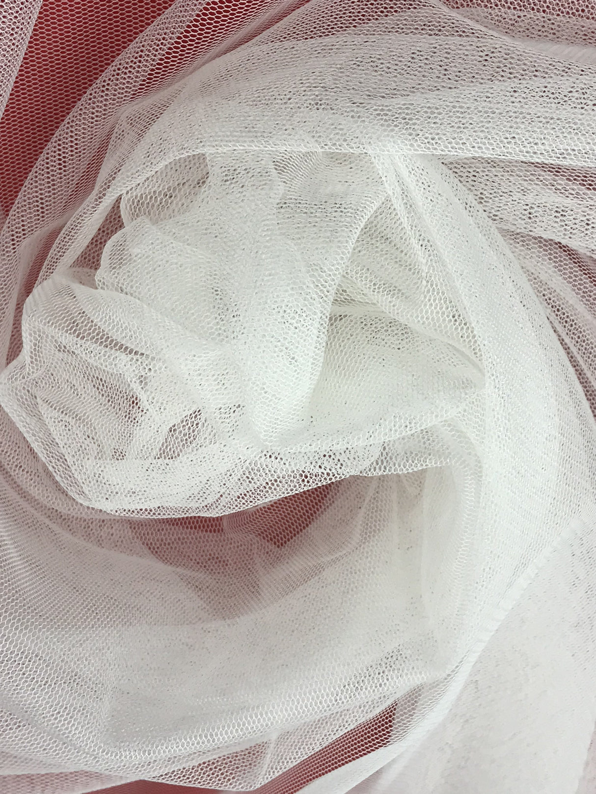 English Net Polyester Fabric - Ivory Mesh, 59/60" Width (1 Yard)