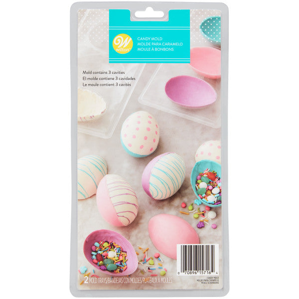 Wilton Easter Egg Plastic Candy and Chocolate Mold, 3-Cavity