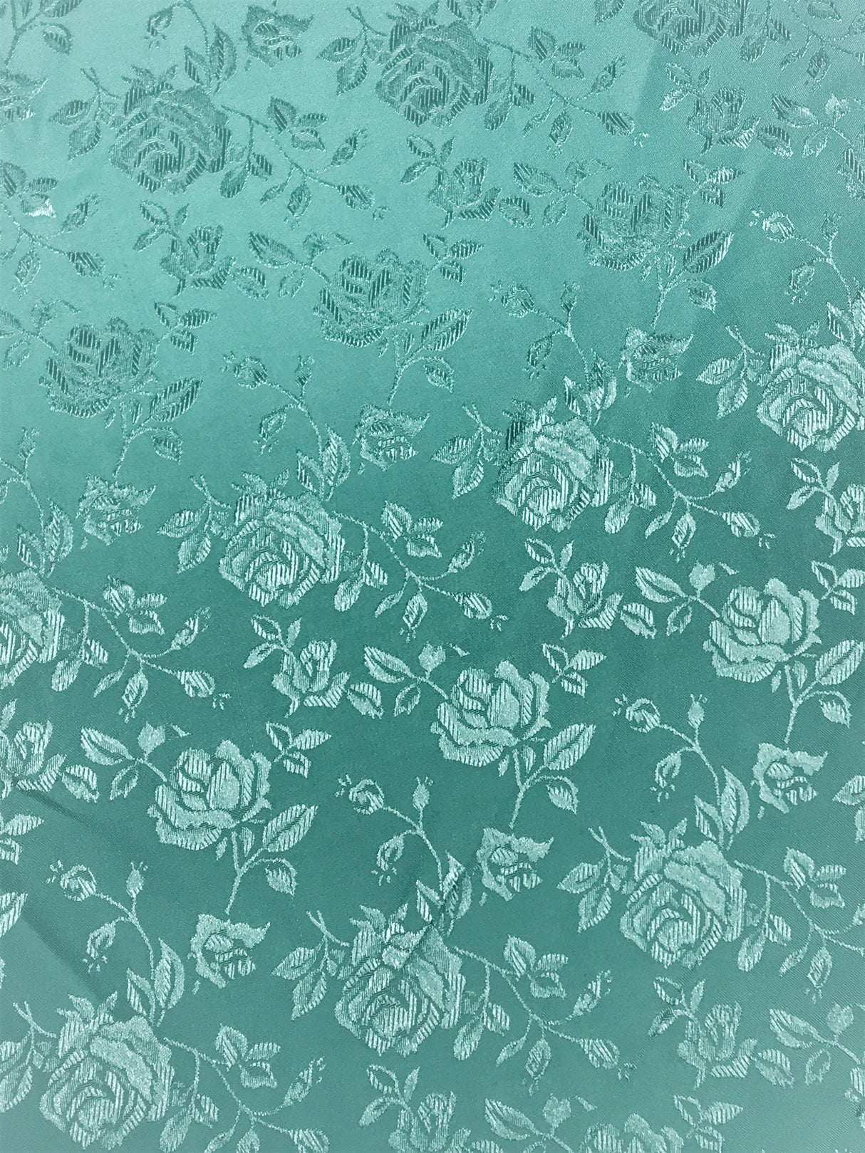 Aqua Jacquard Satin Fabric - Aqua, Reversible, 58"-60" Width (1 Yard)