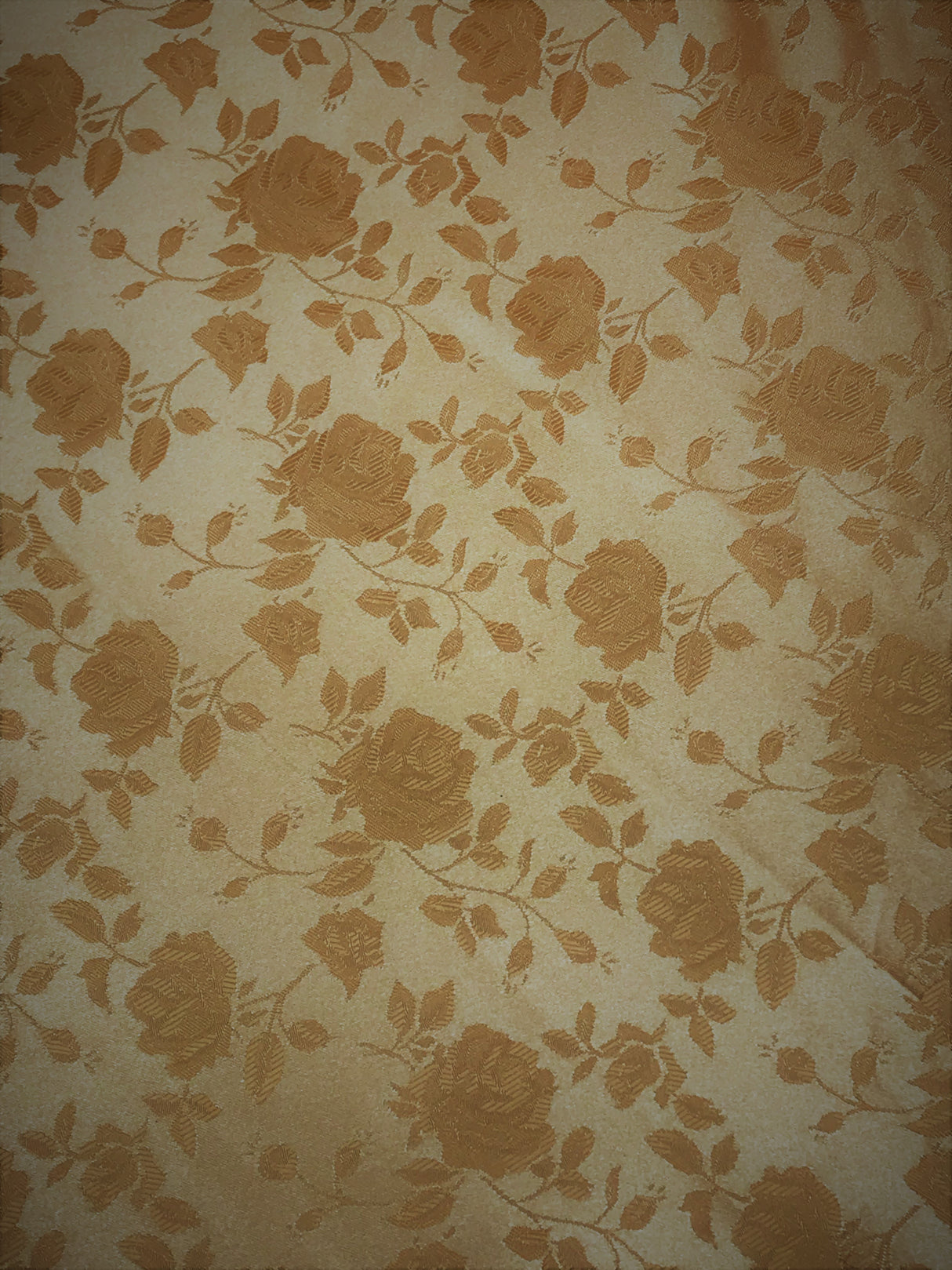 Gold Jacquard Satin Fabric - Gold, Reversible, 58"-60" Width (1 Yard)