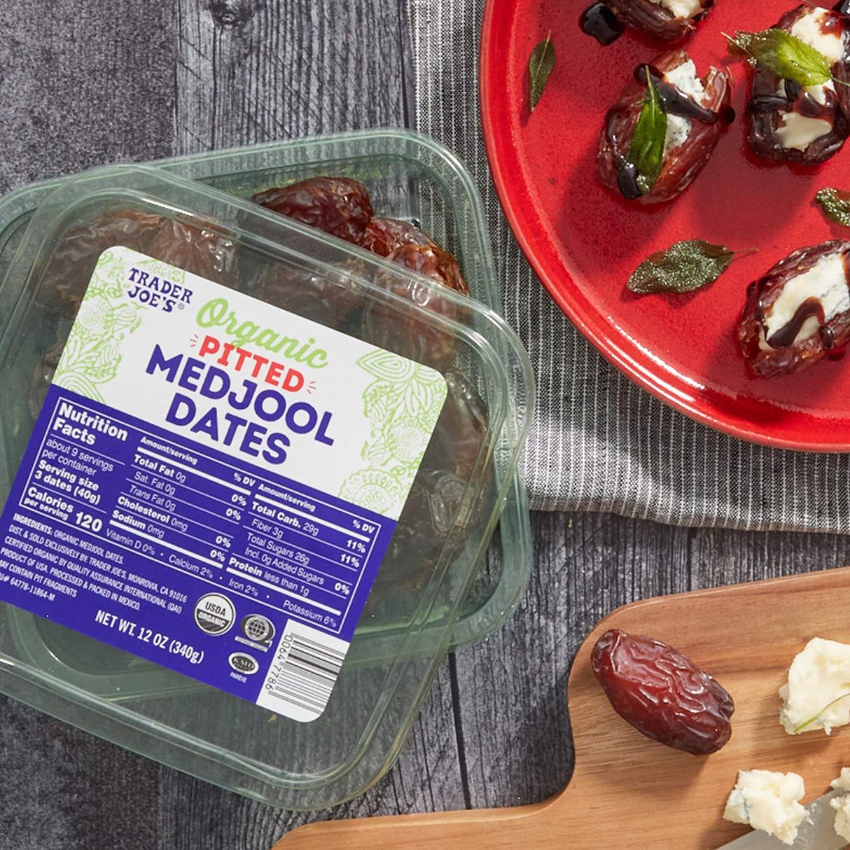 Sweet Dates Filled with Creamy Blue Cheese