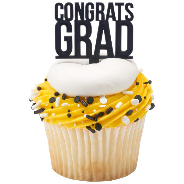 Graduation Icon Congrats Grad Cupcake Cake Pics - set of 144