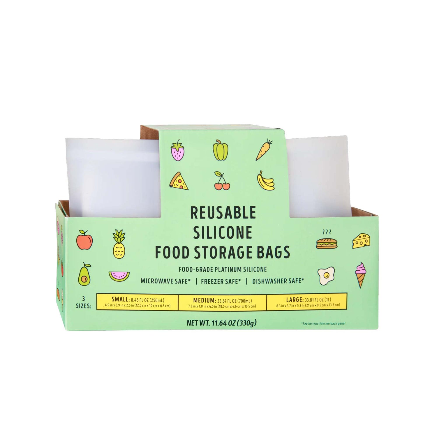 Traders Joe's Reusable Silicone Food Storage Bags
