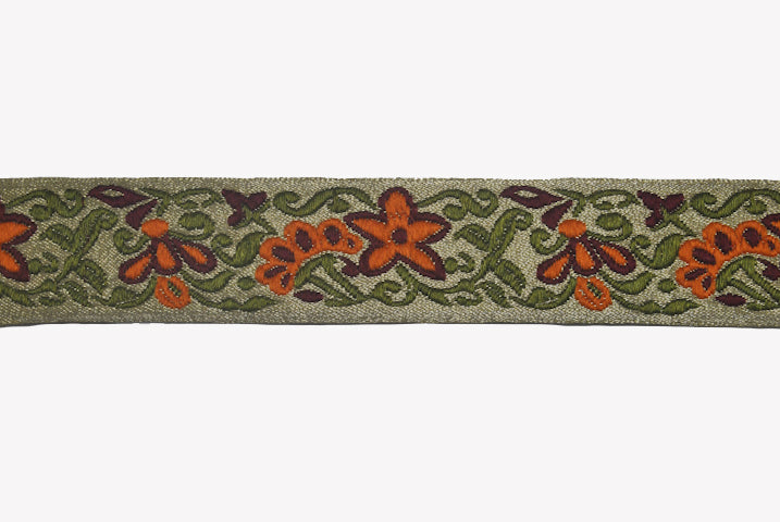 Floral Jacquard Ribbon 2.25"
