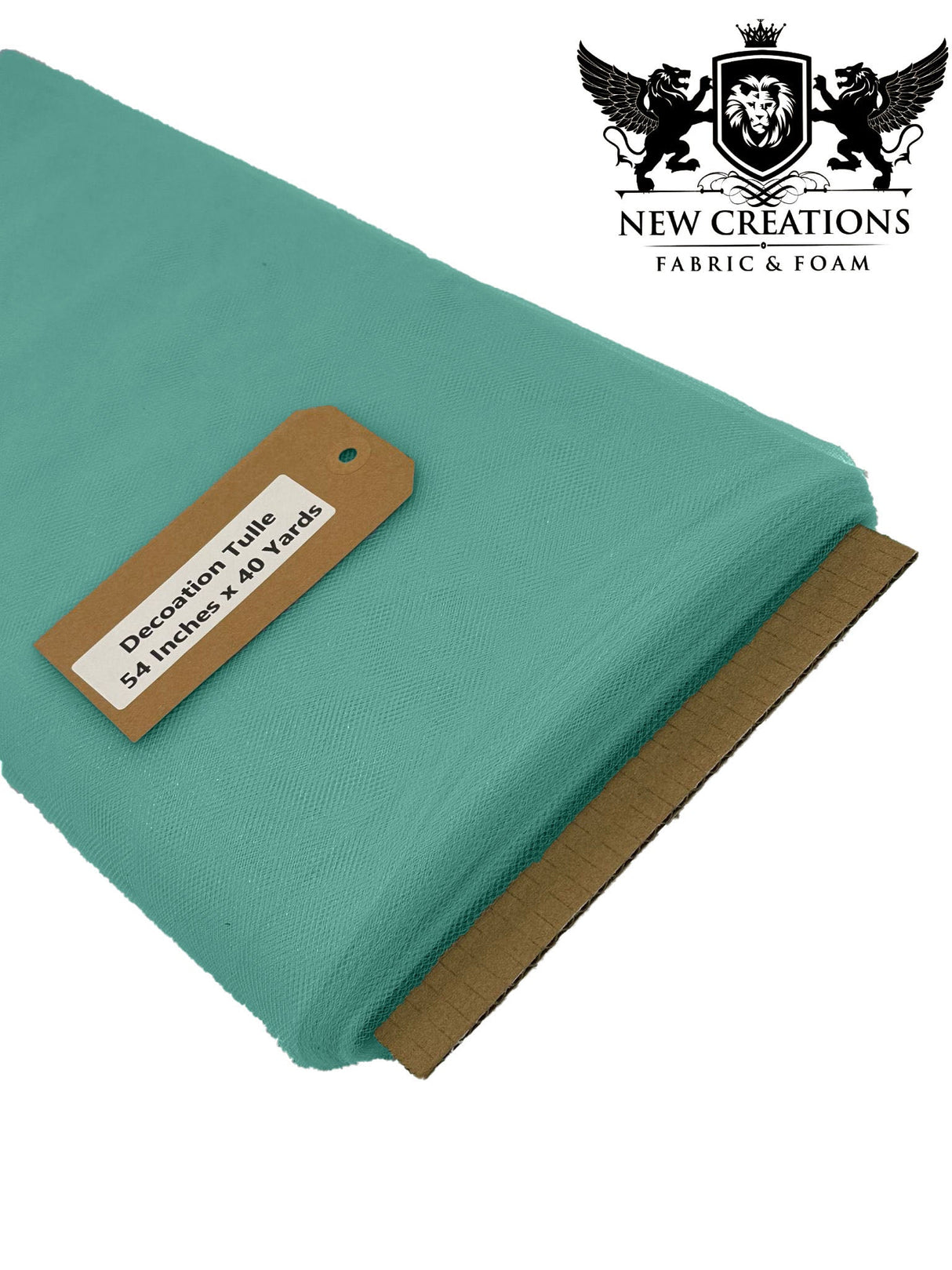 Jade Green Tulle Fabric - Sheer Netting, 54" Width (5 Yards)