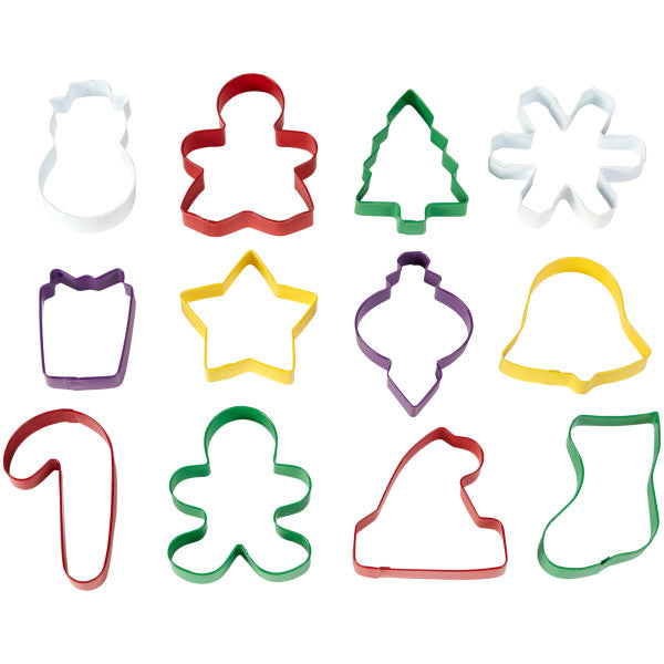 Wilton Metal Holiday Cookie Cutters, 12-Piece Set