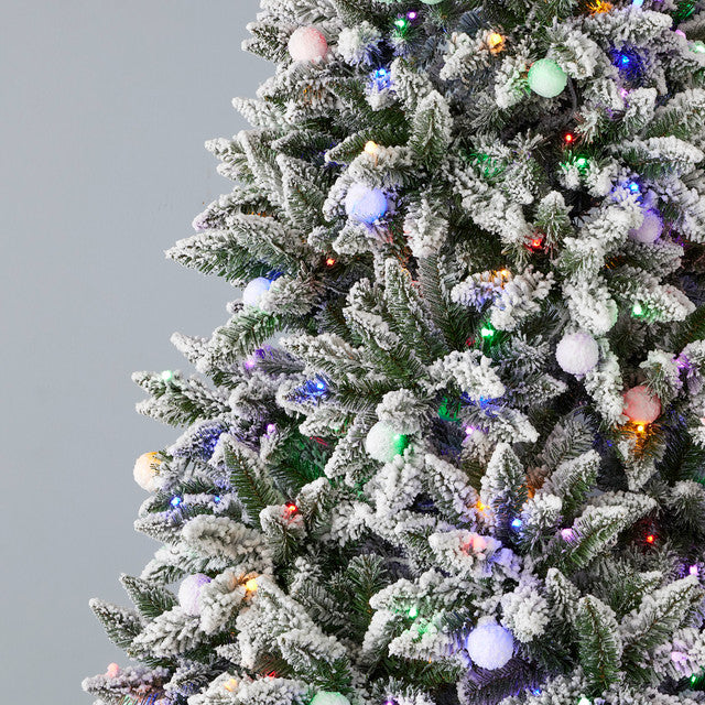 6.5' Snow Kissed Pine Tree Multicolor LED