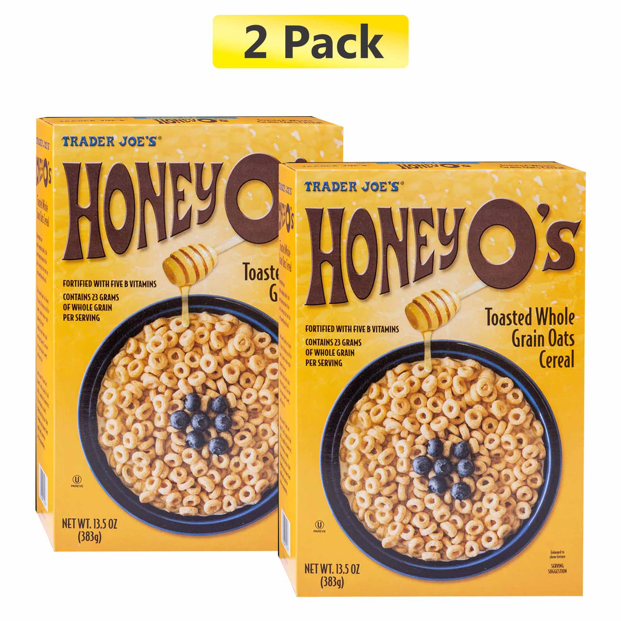 Trader Joe's Honey Nut O's Toasted Whole Grain Oats Cereal, 13.5 oz Box,