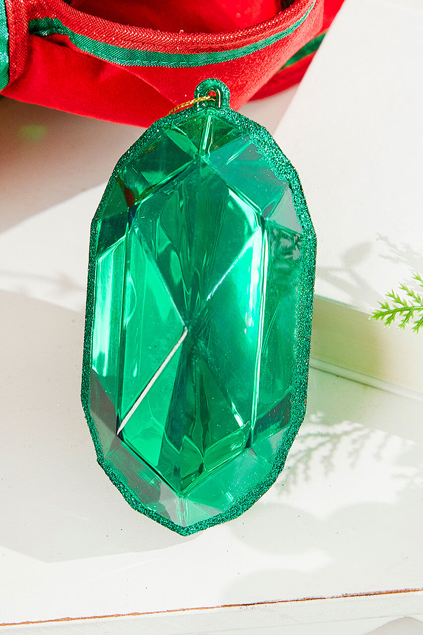 4"-5" Jewel Ornament - Green