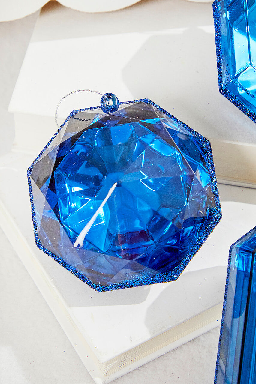 4"-5" Jewel Ornament - Sapphire