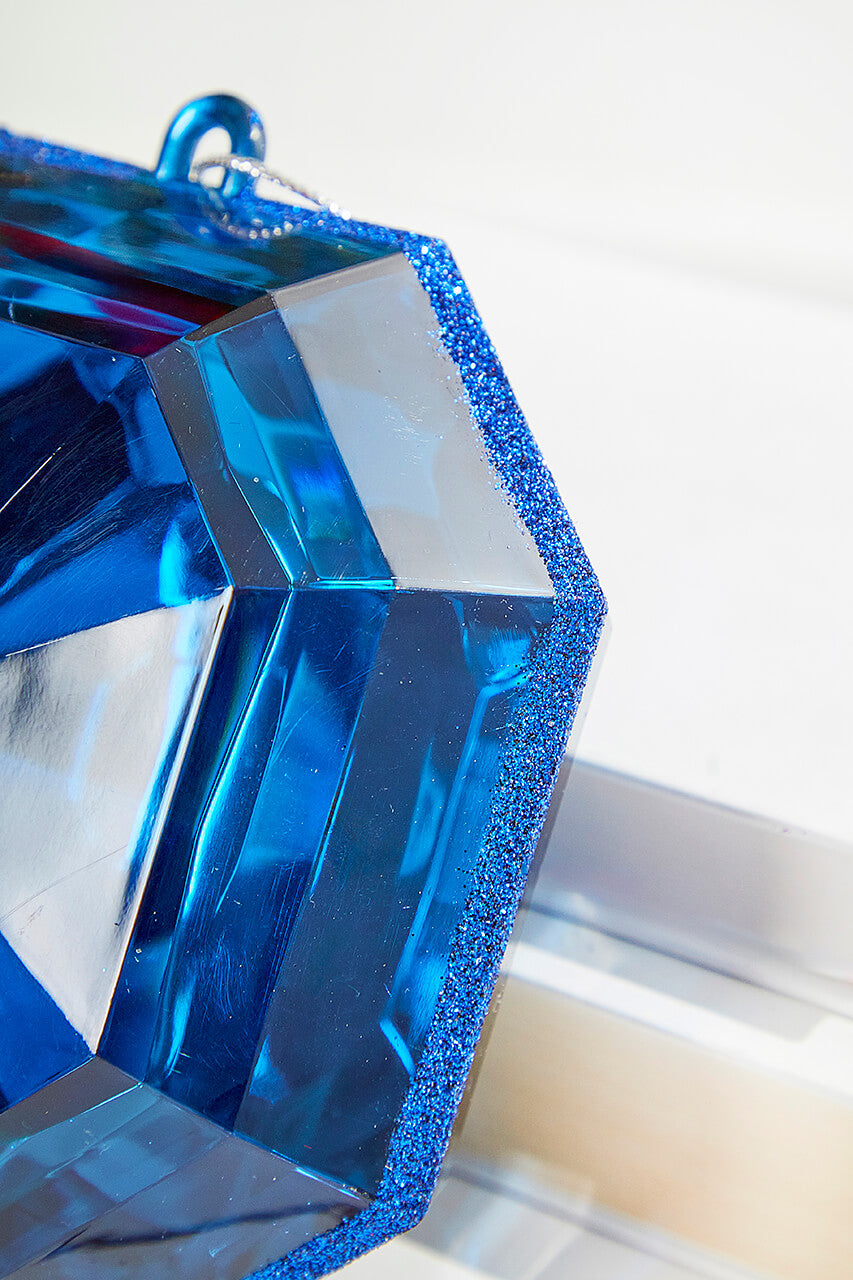 6" Jewel Ornament - Sapphire