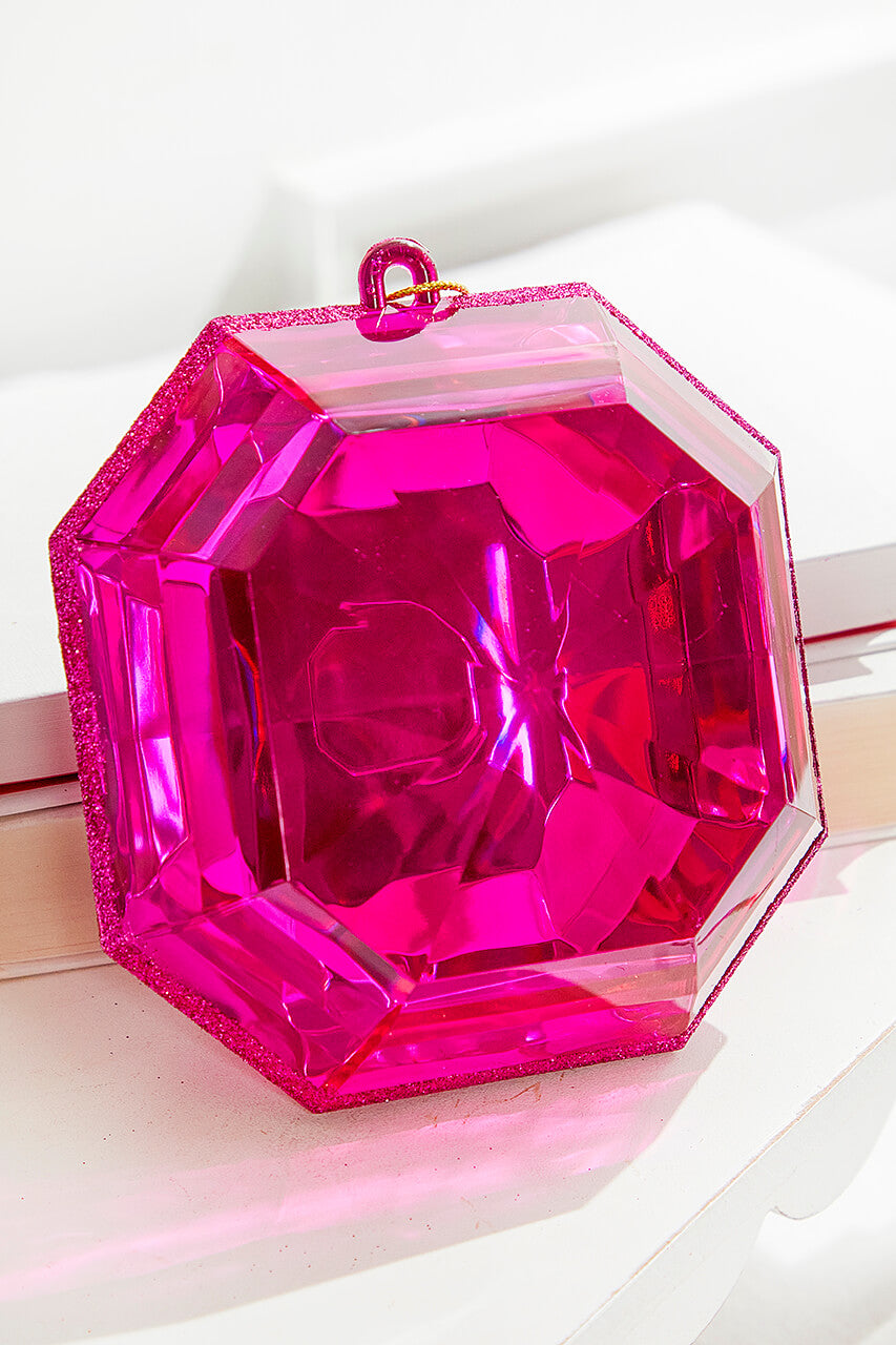6" Jewel Ornaments - Pink