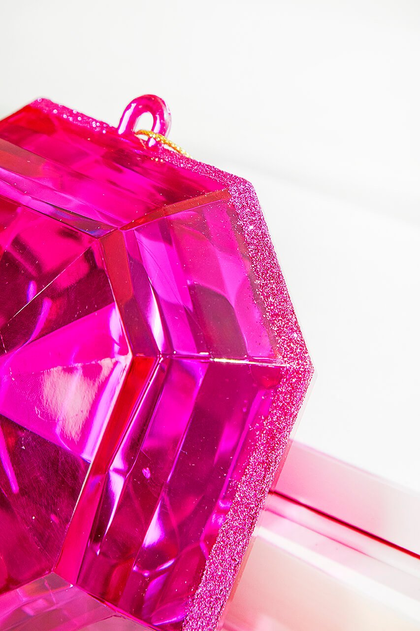 6" Jewel Ornaments - Pink