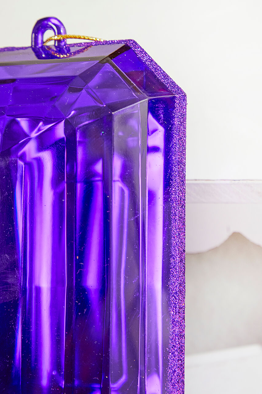 8" Jewel Ornament - Purple