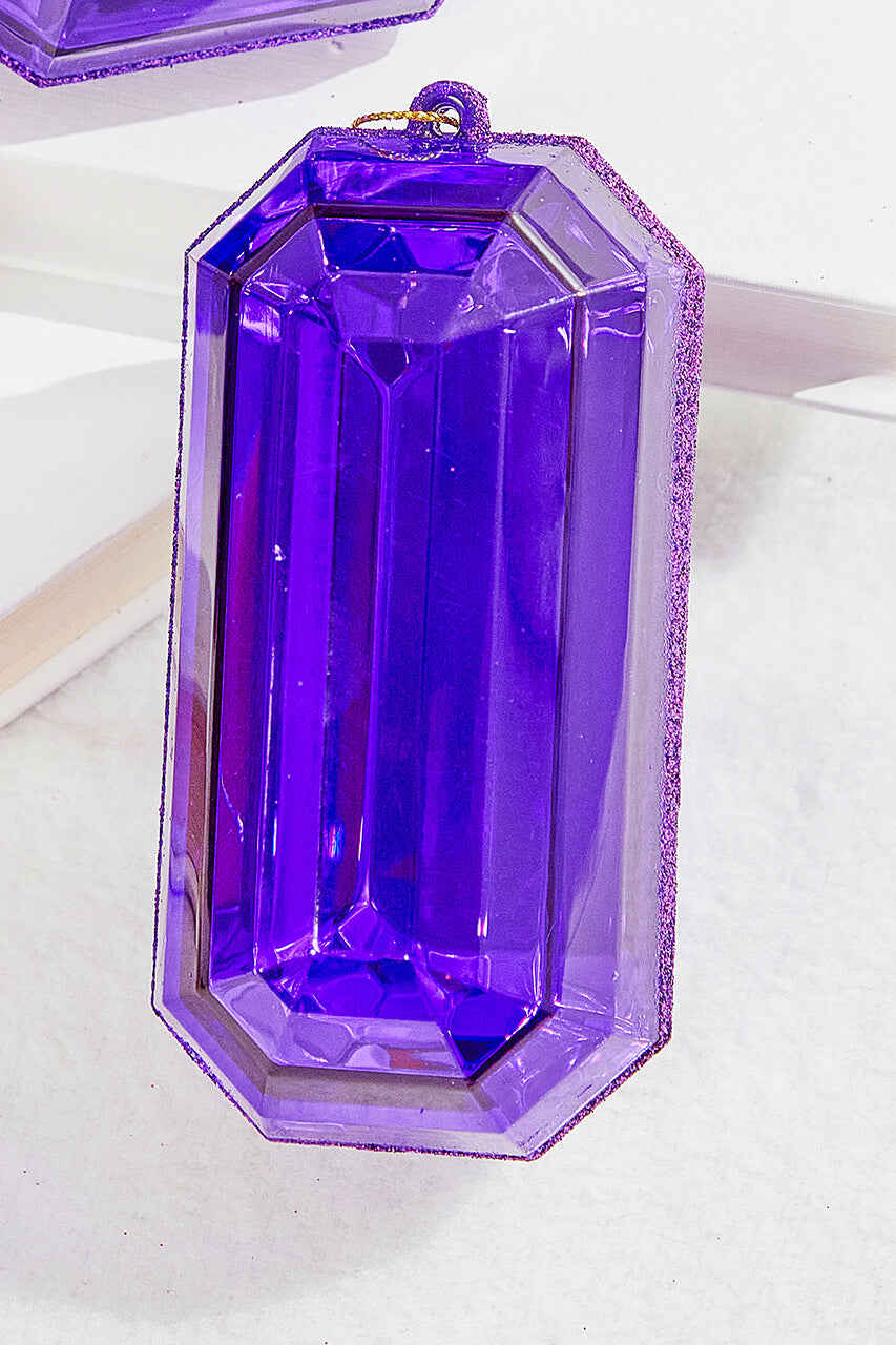4"-5" Jewel Ornament - Purple
