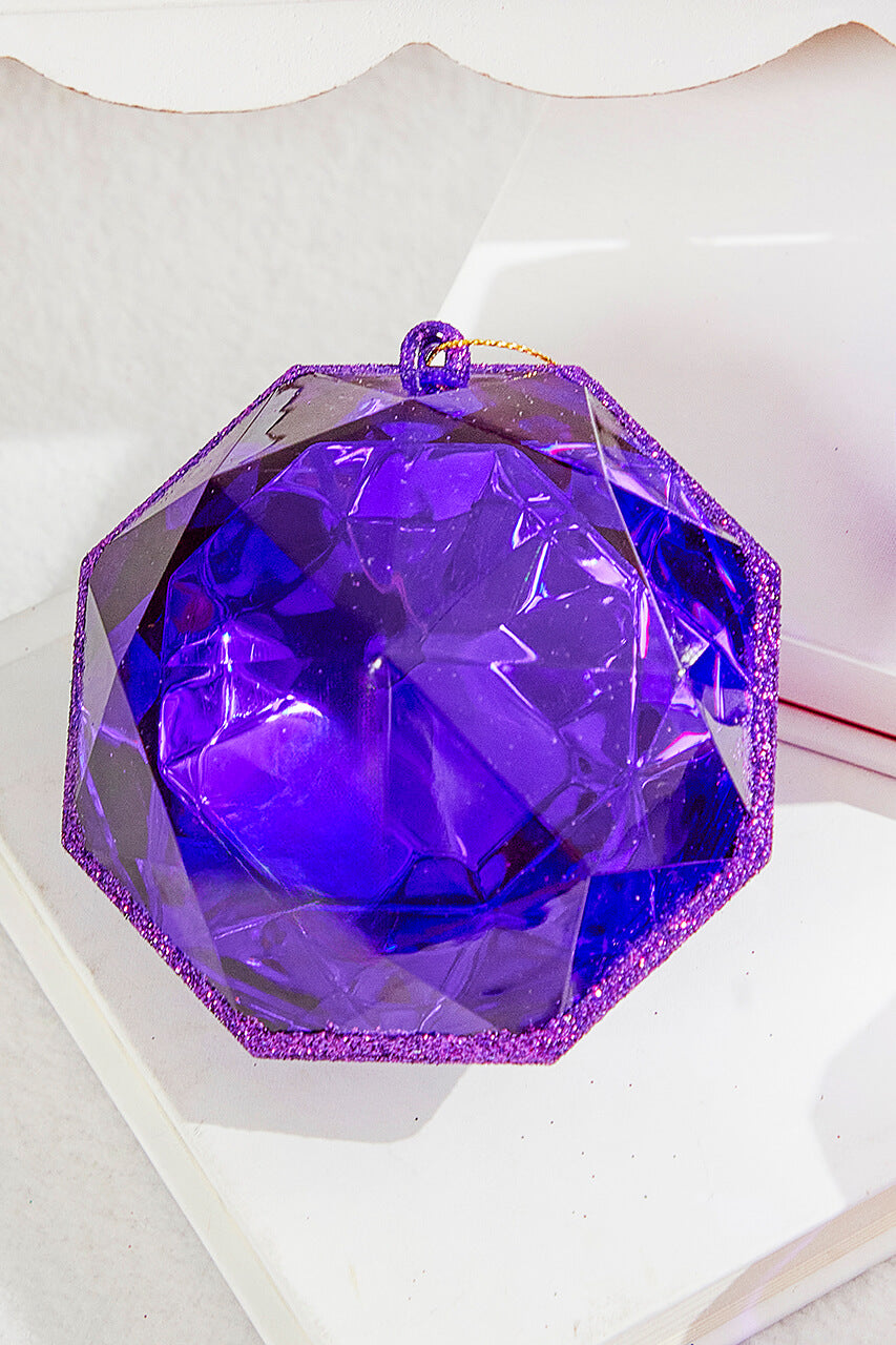 4"-5" Jewel Ornament - Purple