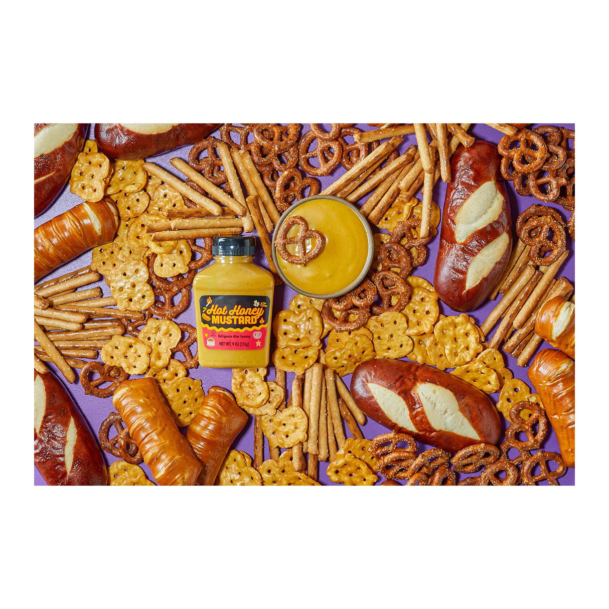 Hot Honey Mustard – Sweet & Spicy Tangy Mustard Condiment with Honey & Cayenne