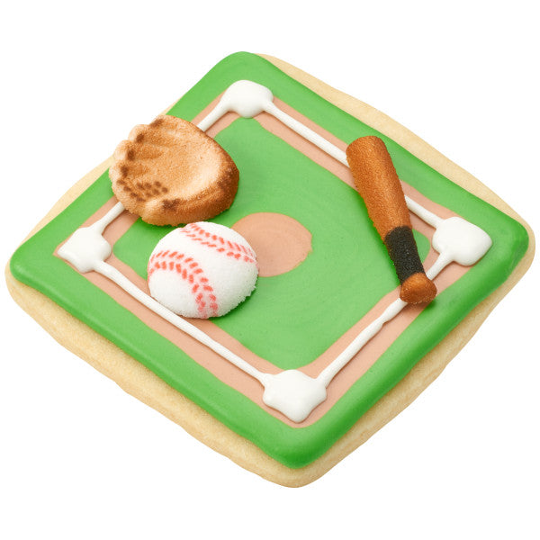 Baseball Assortment Sugar decorations Dec-Ons for Cupcake or Cake - set of 191