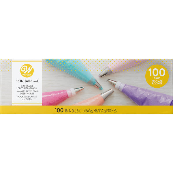 Wilton Easy-Grab Disposable Decorating Bags – 16 in. – 100 Count