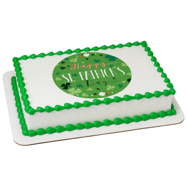 Happy St. Patrick's Day Edible Image for Cake PhotoCake