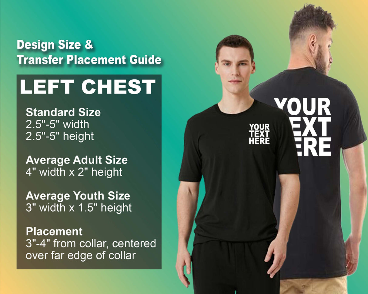 Pack: 12 Fast Custom Team T-Shirts – Print Your Name, Number, or Logo on Back & Front (Black)