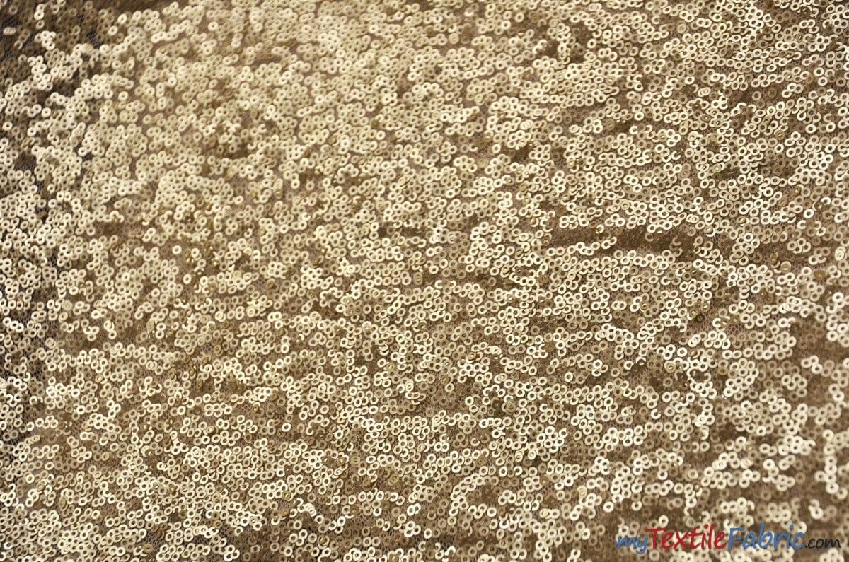 Glitz Mesh Sequins Polyester Fabric - 3Mm Glitter Sequins, 52" Width, Multiple Colors (1 Yard)