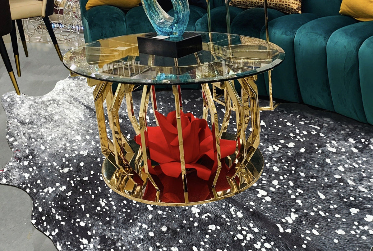 Vegan Metallic Shiny Glow Faux Hide Area Rug/Carpet