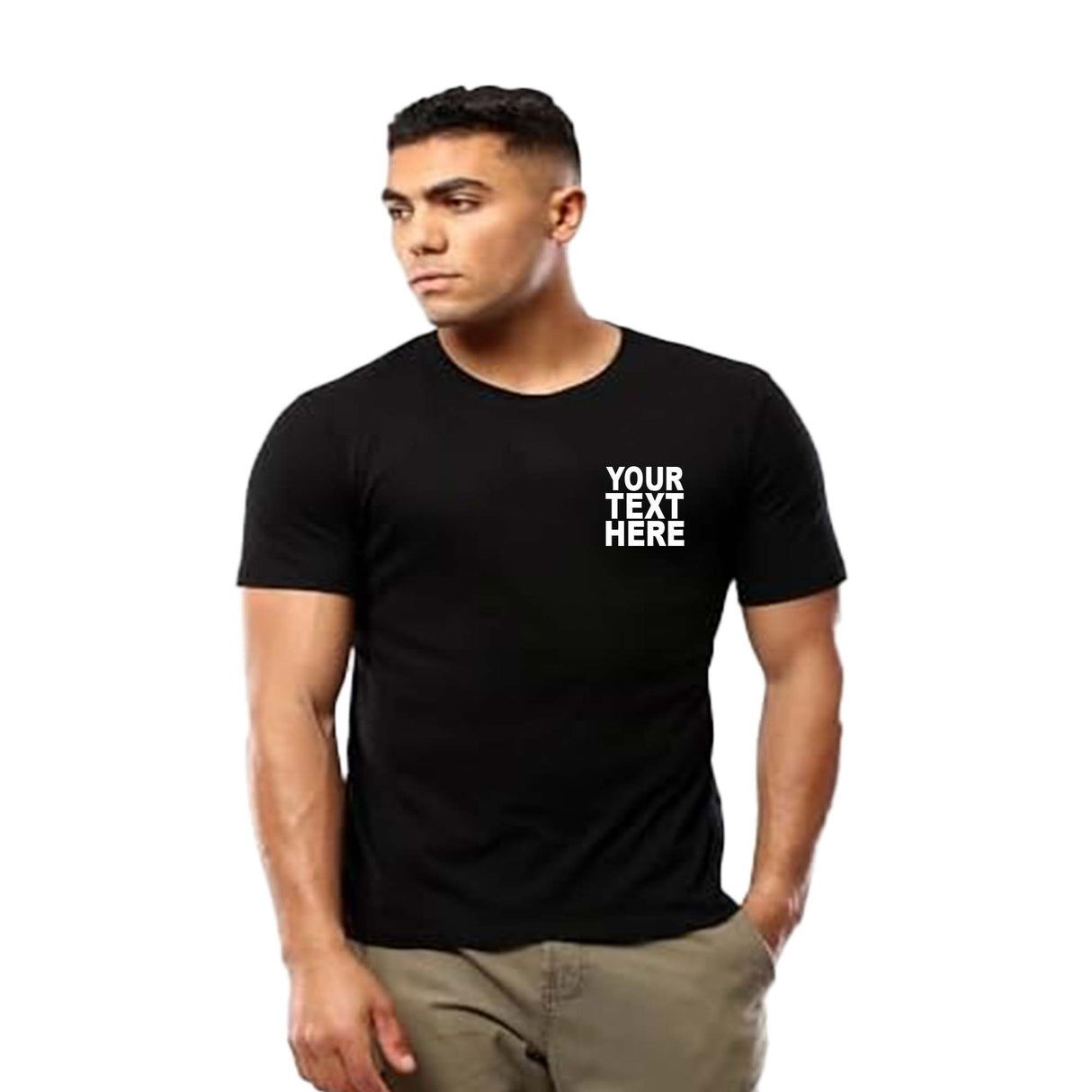 Pack: 12 Fast Personalize Your Own T-Shirts – Custom Front & Back Printing (Black)