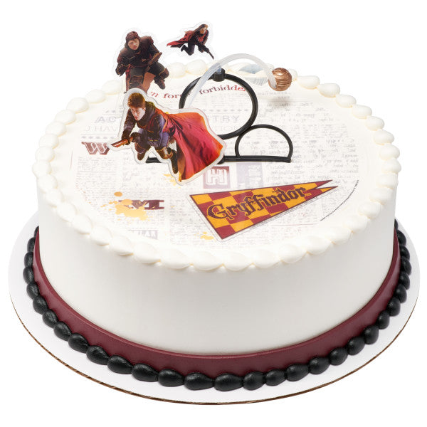 Harry Potter Quidditch Chase Cake Decorations, 3-Piece Set that Spins