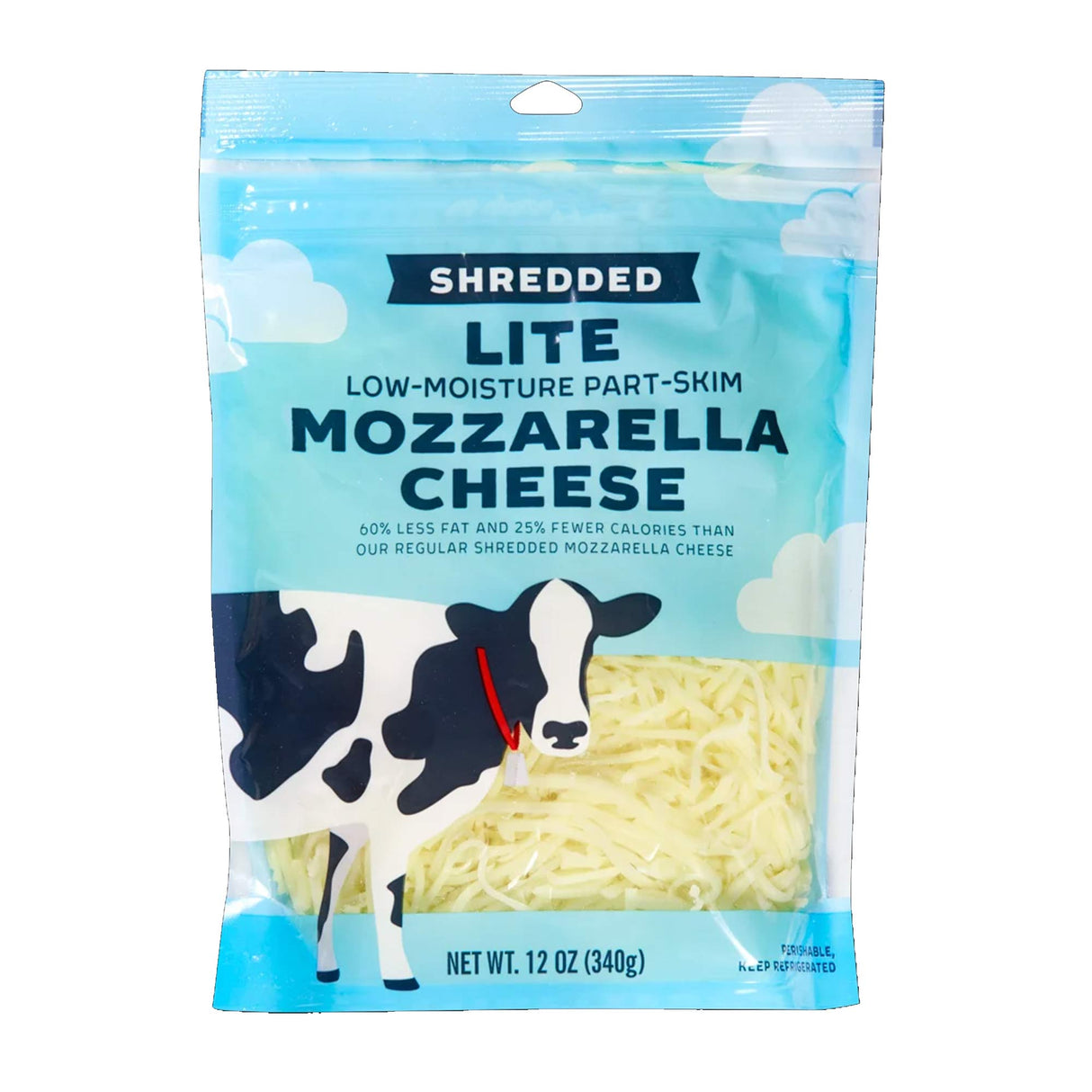 Lite Shredded Mozzarella Cheese Reduced Fat Pre-Shredded Melting Cheese