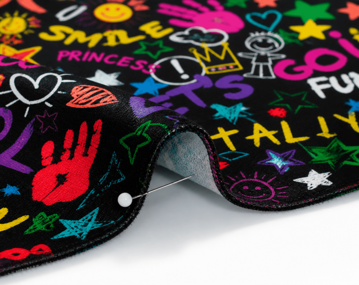 Printed Spandex Fabric Kids Word Play