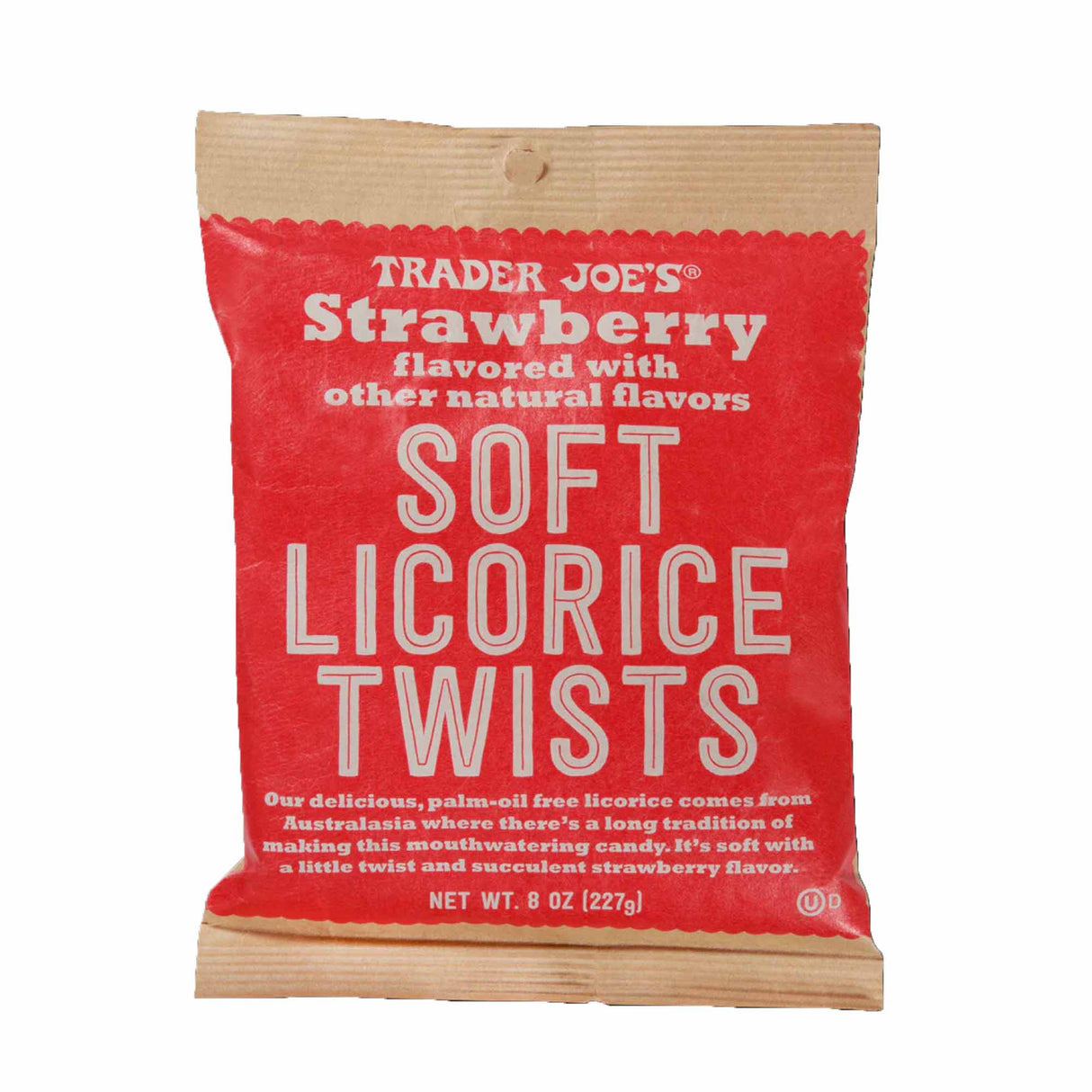 Trader Joe's Soft Strawberry Licorice Twists | 8 oz