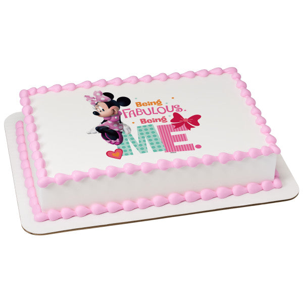 Minnie Being Me Edible Cake Image PhotoCake®