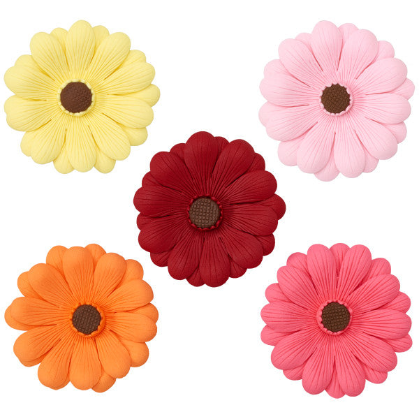 Gerbera Daisy Assortment Fall blossoms Gum Paste Sprays - 10 per order