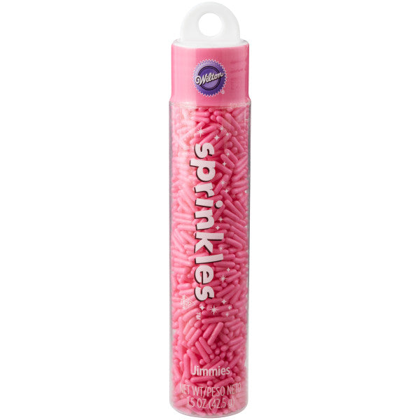Wilton Pink Jimmies Sprinkles Tube – 1.5 oz.