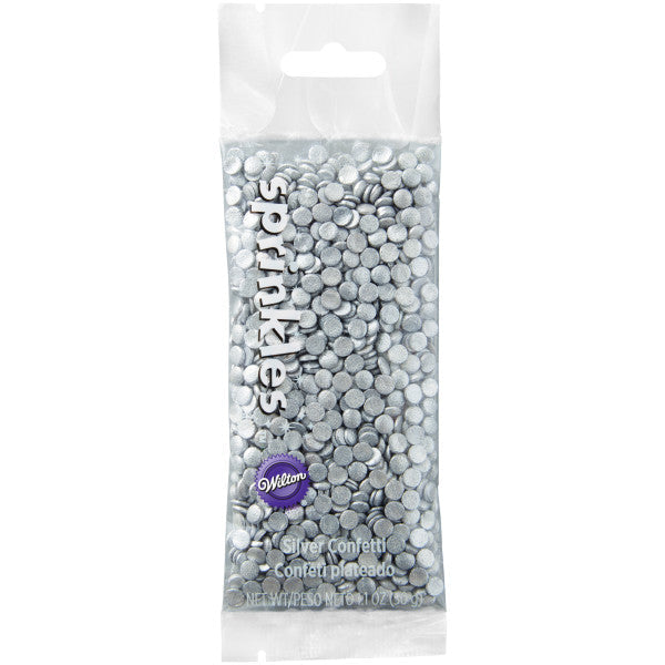 Wilton Silver Confetti Sprinkles – 1.1 oz.