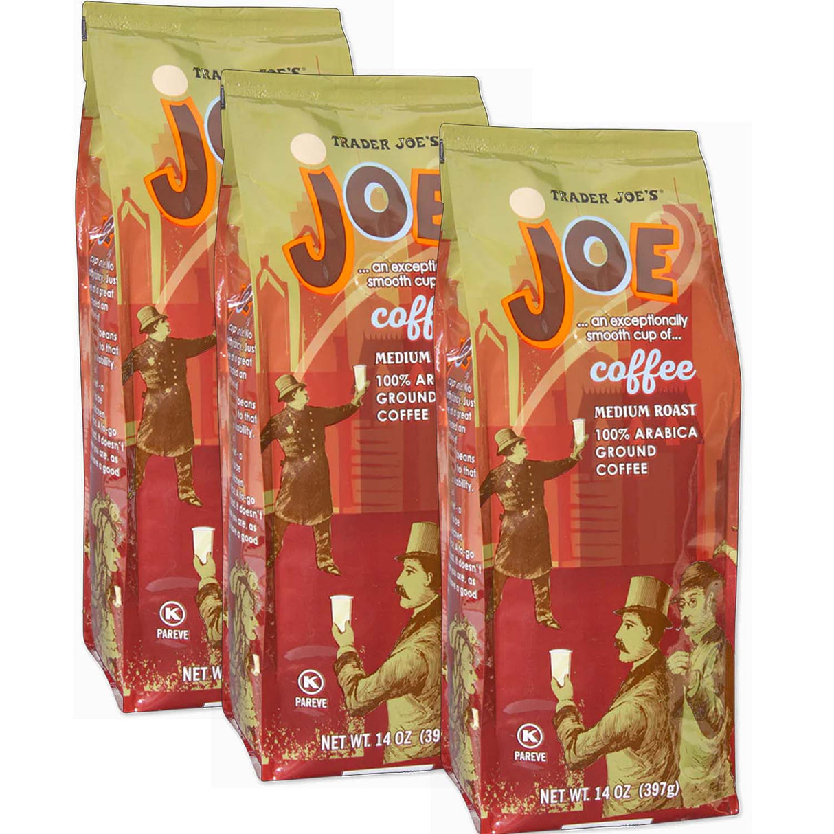 Trader Joe's Ground Coffee Variety Bundle - Regular & Dark Roast, 14 oz