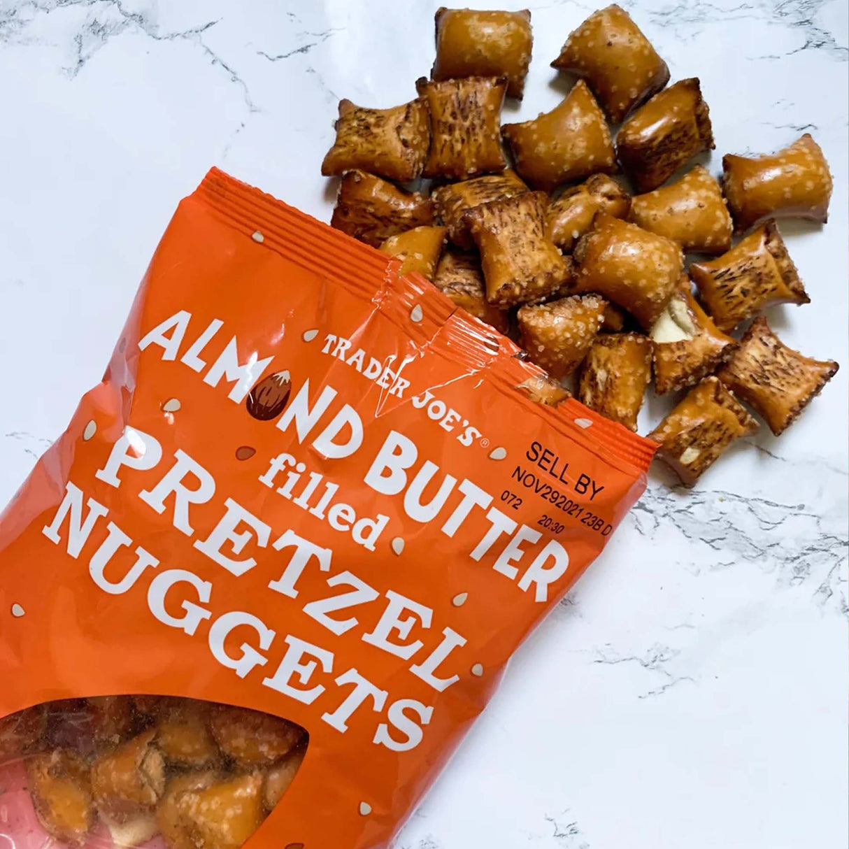 Trader Joe's Almond Butter Filled Pretzel Nuggets | 12 oz