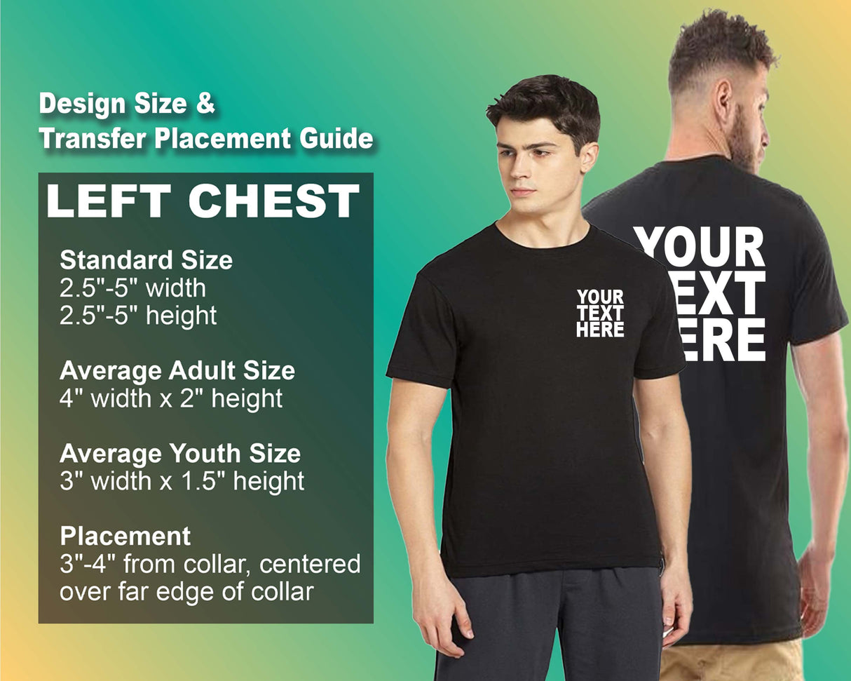 Pack: 12 Fast Personalize Your Own T-Shirts – Custom Front & Back Printing (Black)
